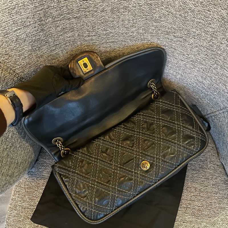 99新全配🈶️購證❤️ 香奈兒 #黑金 #牛皮 #外縫線 #cf 中號-24