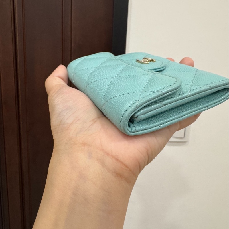 chanel 香奈兒 tiffany藍 信用卡卡夾 卡夾 皮夾 皮包 短夾 錢包 零錢包-2