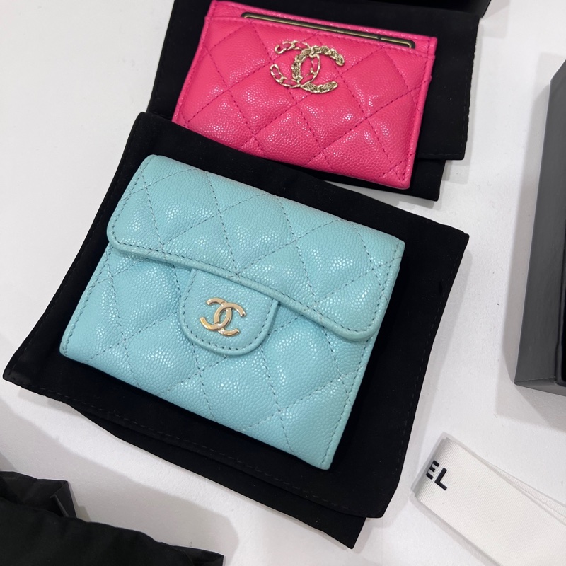 chanel 香奈兒 tiffany藍 信用卡卡夾 卡夾 皮夾 皮包 短夾 錢包 零錢包-8