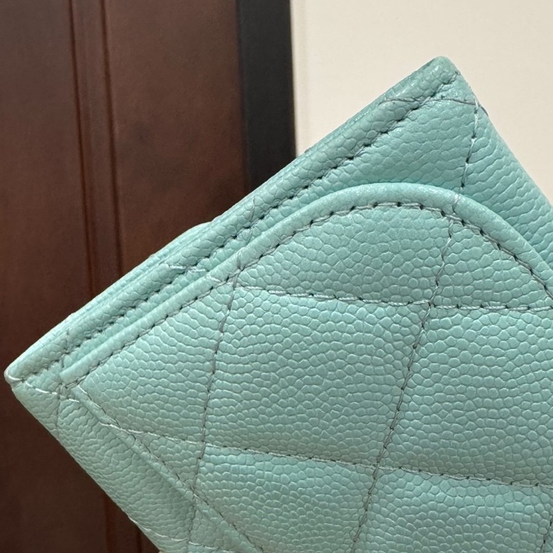 chanel 香奈兒 tiffany藍 信用卡卡夾 卡夾 皮夾 皮包 短夾 錢包 零錢包-10