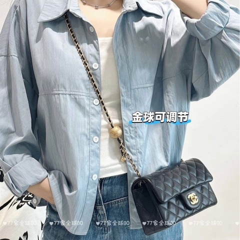 「M.Y精品」 Chanel 金球20 coco20 大mini 金釦 cf20 金球