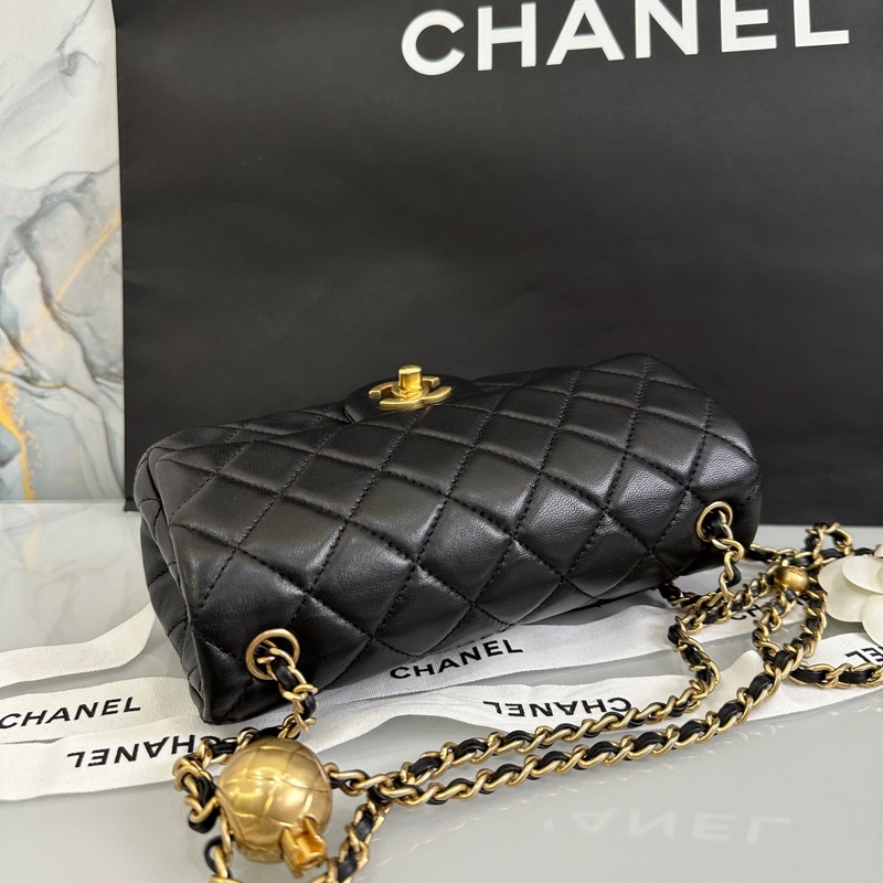 「M.Y精品」 Chanel 金球20 coco20 大mini 金釦 cf20 金球-5