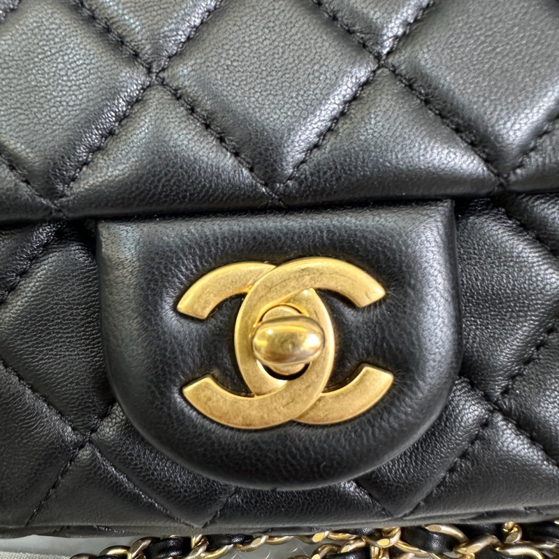 「M.Y精品」 Chanel 金球20 coco20 大mini 金釦 cf20 金球-6