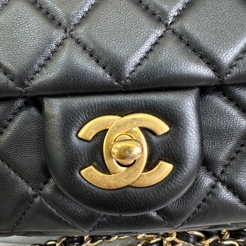 「M.Y精品」 Chanel 金球20 coco20 大mini 金釦 cf20 金球-7