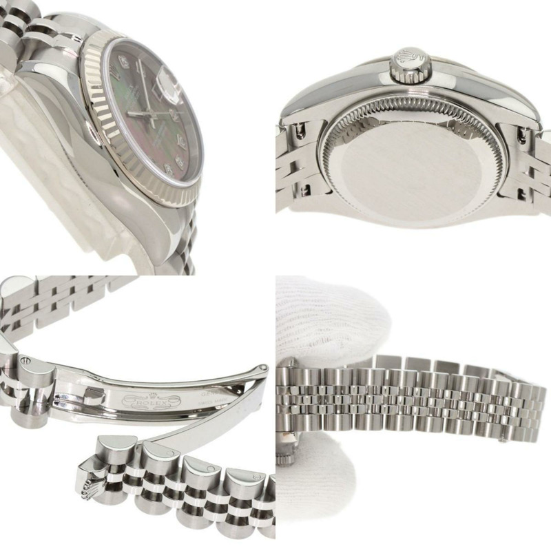 勞力士 179174NG Datejust 10P 鑽石手錶 不鏽鋼 SS K18白金 女士腕錶 ROLEX-5