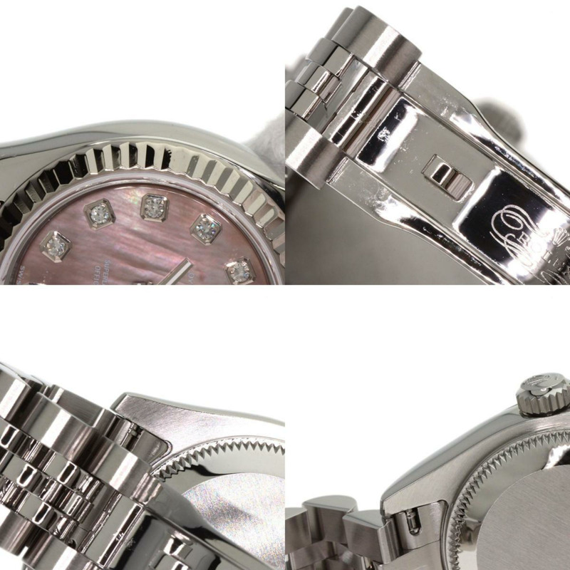 勞力士 179174NG Datejust 10P 鑽石手錶 不鏽鋼 SS K18白金 女士腕錶 ROLEX-7