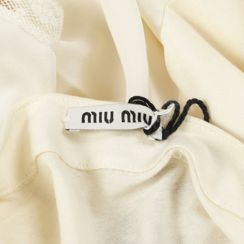 Miu Miu 洋裝 MJA353 棉絲米色二手女裝-2