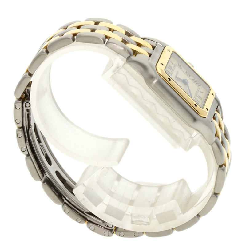 卡地亞 W25029B6 Panthere SM 2 Row 腕錶 不鏽鋼 SSxK18YG 女款 CARTIER-1