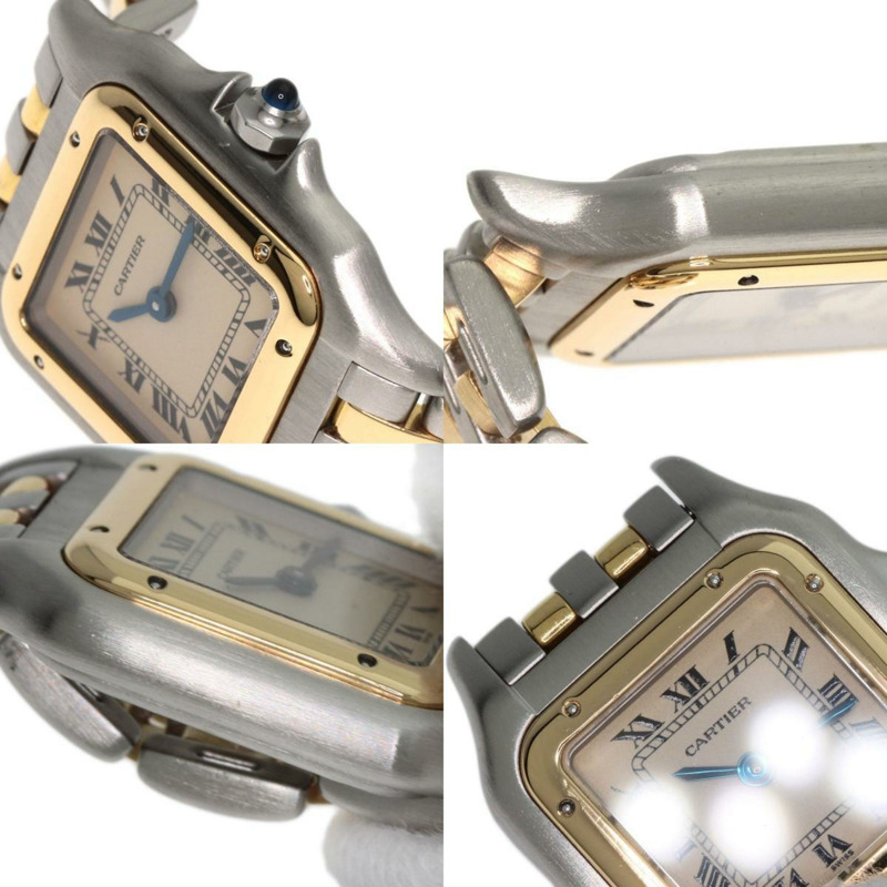 卡地亞 W25029B6 Panthere SM 2 Row 腕錶 不鏽鋼 SSxK18YG 女款 CARTIER-6