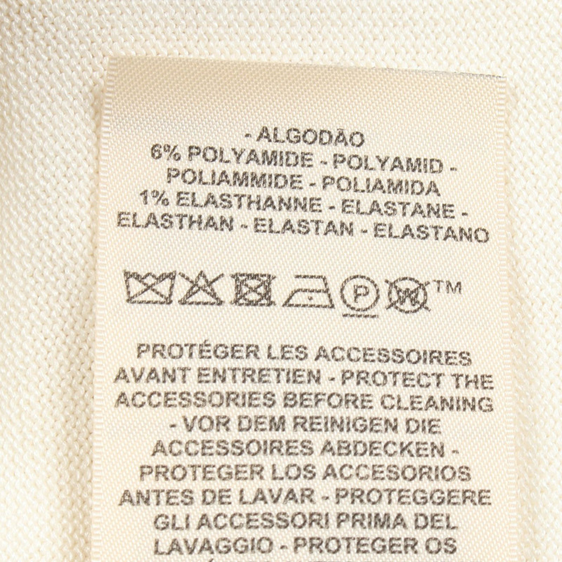 愛馬仕 (HERMES) 女士針織開襟衫 #34 5E2730DL 絲棉混紡 米色-4