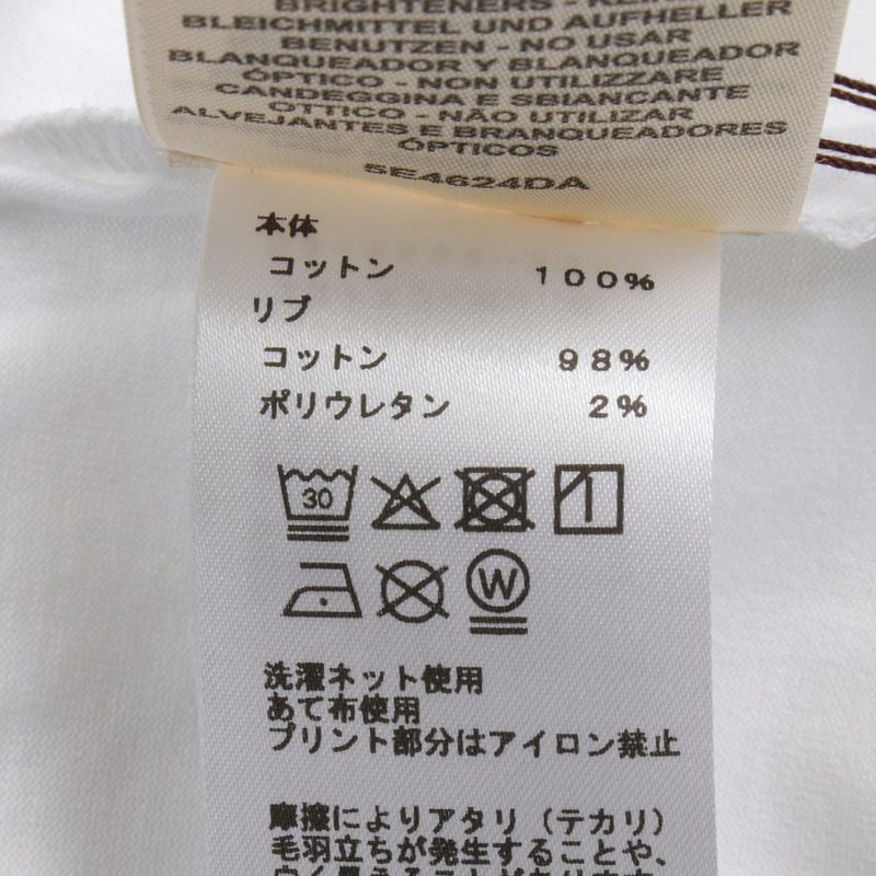 HERMES T卹短袖 H5E4624DA 棉 白 棕色 女款-3
