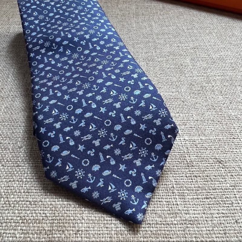全新🍊 Hermes 愛馬仕 Tie 男裝領呔 👔 Arcachon-0