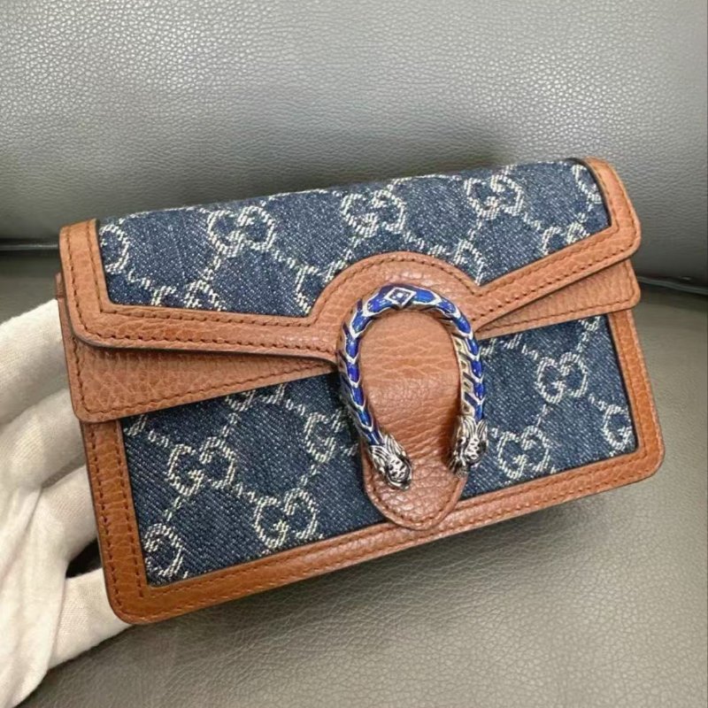 Gucci 牛仔酒神 woc 16x4x10 99新 配件塵袋-0