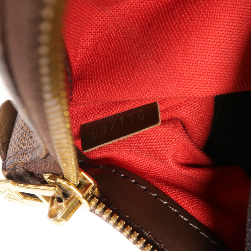 LOUIS VUITTON Damier Verona PM金扣肩背袋棕色-6