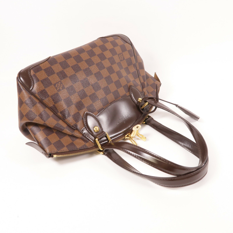 LOUIS VUITTON Damier Verona PM金扣肩背袋棕色-7