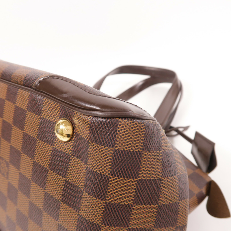 LOUIS VUITTON Damier Verona PM金扣肩背袋棕色-11