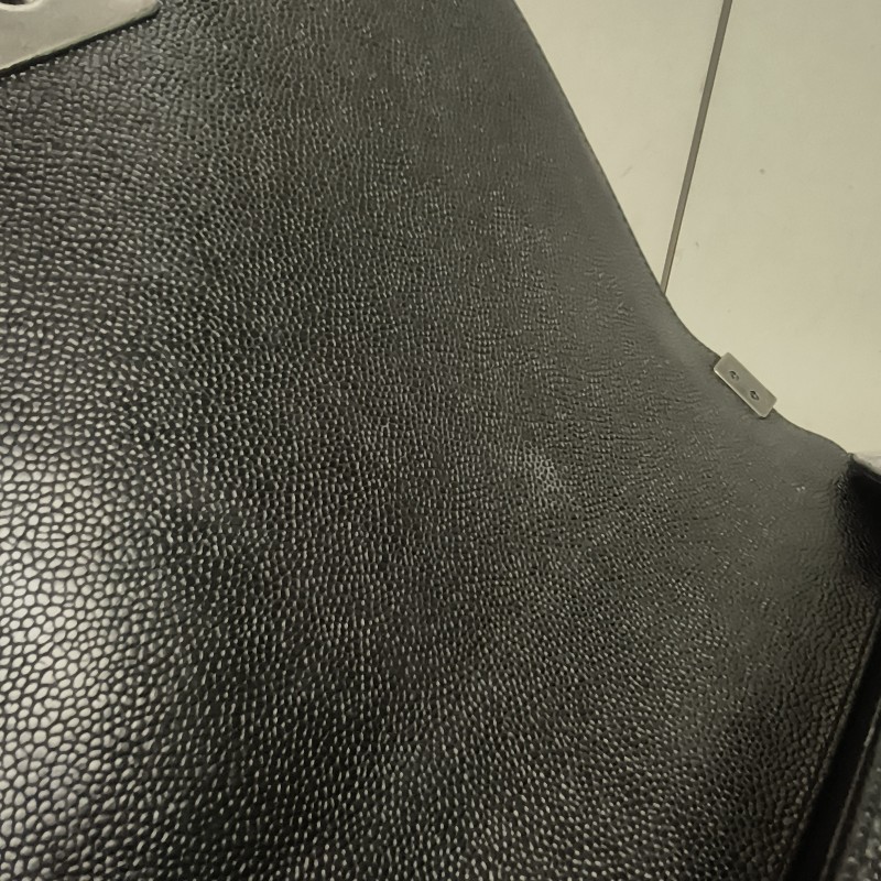 👔爸氣降價‼️限時降價至8/10‼️【8成新】㊣✨Chanel✨（附盒/防塵袋）香奈兒 Le Boy 28 小香 魚子醬 黑色 仿舊銀 菱格紋 掀蓋式 肩背包 雷標 保卡/二手包/二手精品/保證正品🌳二手樹屋🌳-43