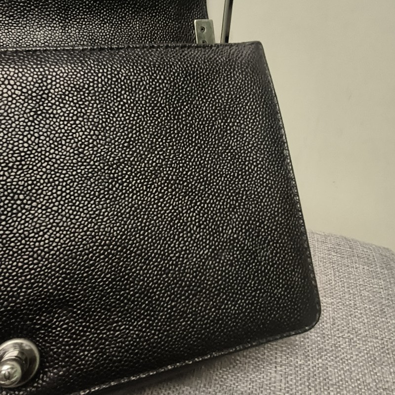 👔爸氣降價‼️限時降價至8/10‼️【8成新】㊣✨Chanel✨（附盒/防塵袋）香奈兒 Le Boy 28 小香 魚子醬 黑色 仿舊銀 菱格紋 掀蓋式 肩背包 雷標 保卡/二手包/二手精品/保證正品🌳二手樹屋🌳-45