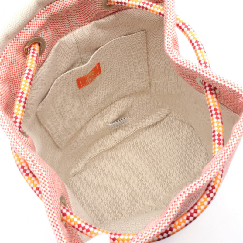 HERMES 包袋 背包 背包 Toile Chevrons 橙色 多色 橙色 二手 SHW-2