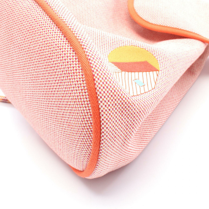 HERMES 包袋 背包 背包 Toile Chevrons 橙色 多色 橙色 二手 SHW-4