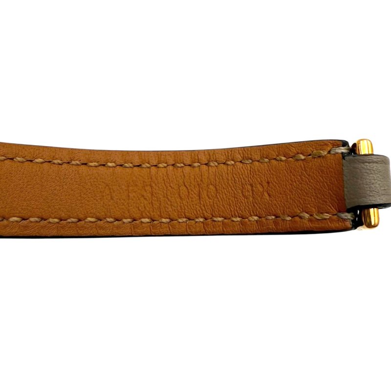 【美收精品】HERMES Rivale 大象灰皮革手環 A刻印 B-140【隔月月中將轉賣至日本 上架期限30天】-10