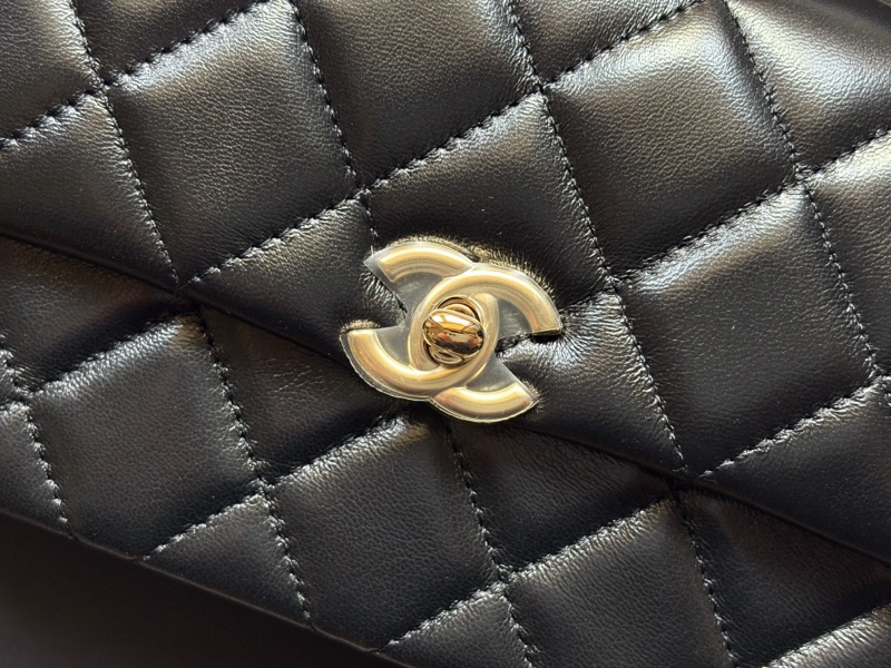 香奈兒 CHANEL 25S 超夯 手機包 CF20 平替款 mini cf20 黑金-8