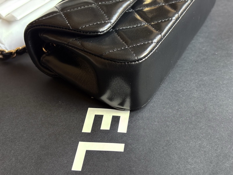 香奈兒 CHANEL 25S 超夯 手機包 CF20 平替款 mini cf20 黑金-13