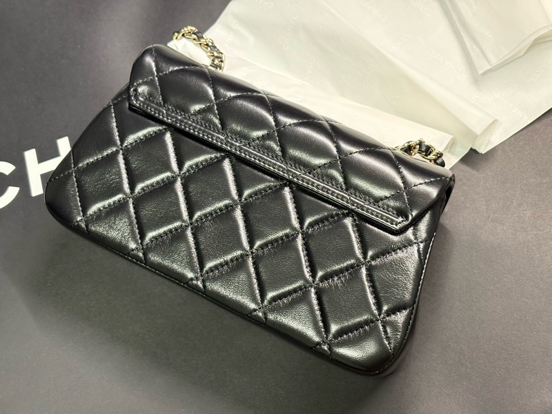 香奈兒 CHANEL 25S 超夯 手機包 CF20 平替款 mini cf20 黑金-14