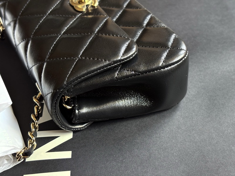 香奈兒 CHANEL 25S 超夯 手機包 CF20 平替款 mini cf20 黑金-15