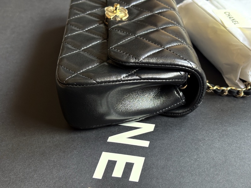 香奈兒 CHANEL 25S 超夯 手機包 CF20 平替款 mini cf20 黑金-18