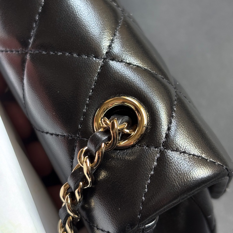 香奈兒 CHANEL 25S 超夯 手機包 CF20 平替款 mini cf20 黑金-25