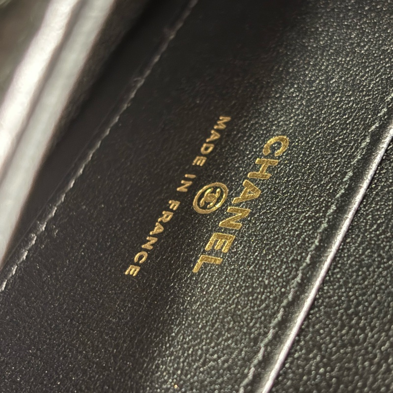 香奈兒 CHANEL 25S 超夯 手機包 CF20 平替款 mini cf20 黑金-33