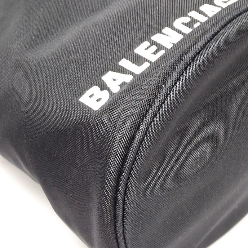 Balenciaga - Drawstring Buckst Logo Bag(黑色)-10