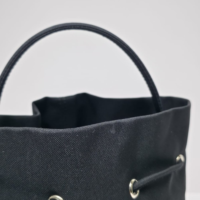 Balenciaga - Drawstring Buckst Logo Bag(黑色)-14
