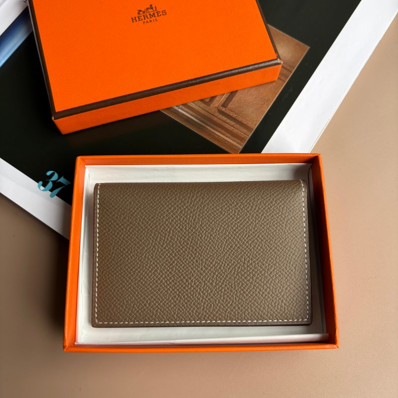 ::HERMES:: 全新大象灰對開名片夾-0