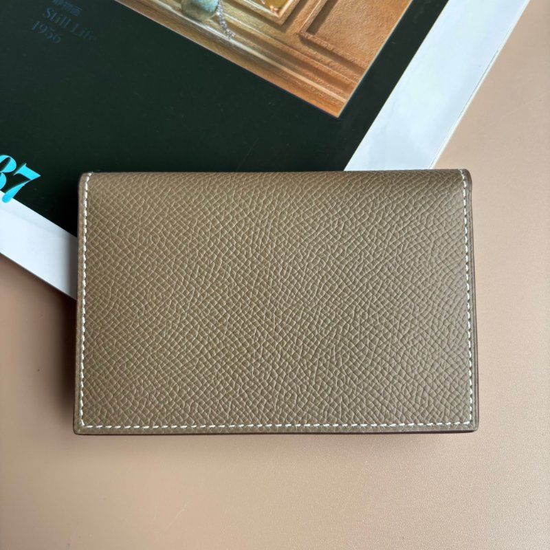 ::HERMES:: 全新大象灰對開名片夾-1