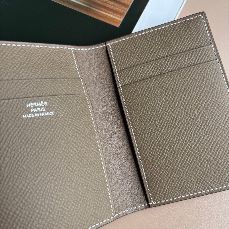 ::HERMES:: 全新大象灰對開名片夾-5