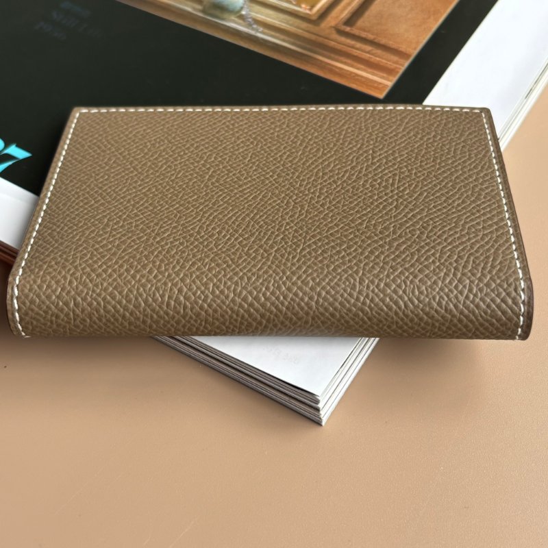 ::HERMES:: 全新大象灰對開名片夾-9