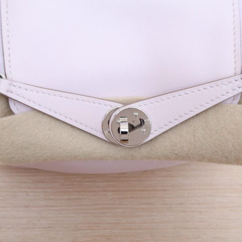 HERMES(愛馬仕) Lindy Mini 09夢幻紫 Swift皮 U刻 銀扣-5