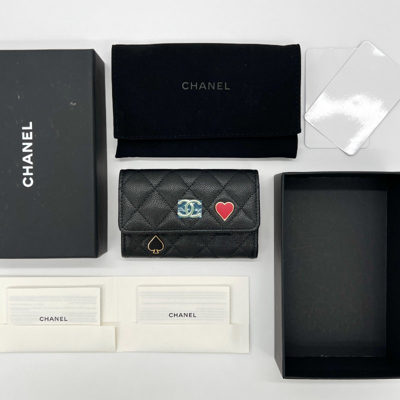 Chanel 撲克系列荔枝皮卡夾(晶片款)-0