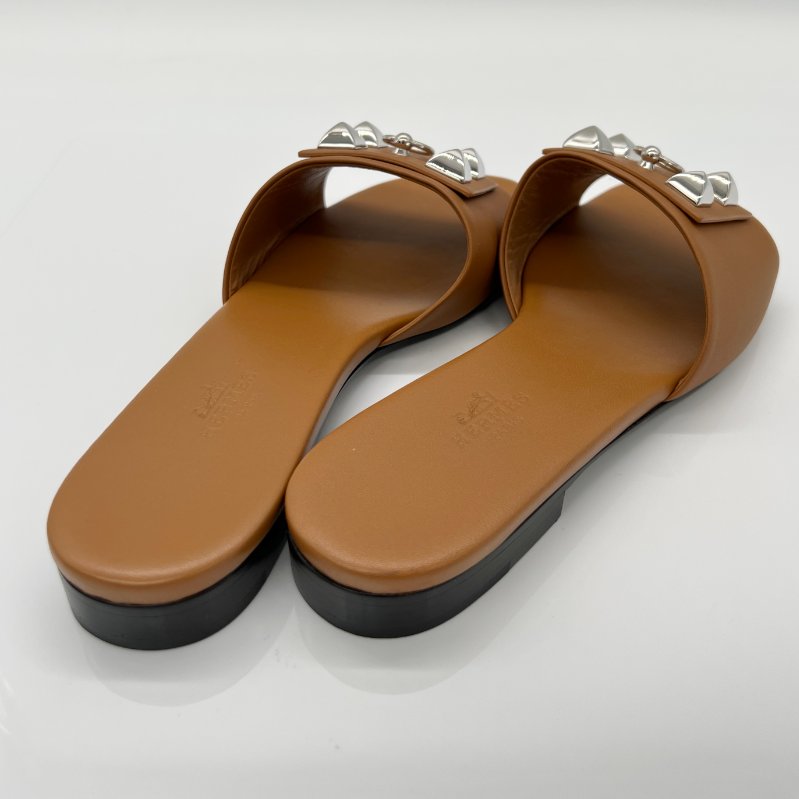 Hermès 鉚釘拖鞋-7