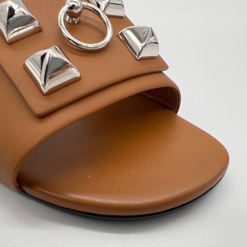 Hermès 鉚釘拖鞋-8