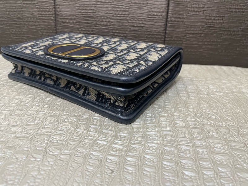 Dior 藍緹花布金釦30Montaigne二合一斜背胸腰包-4