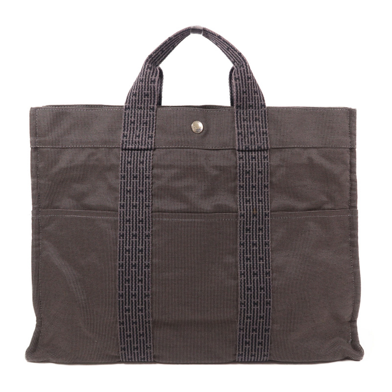 HERMES 帆布Herline銀扣手挽袋-1