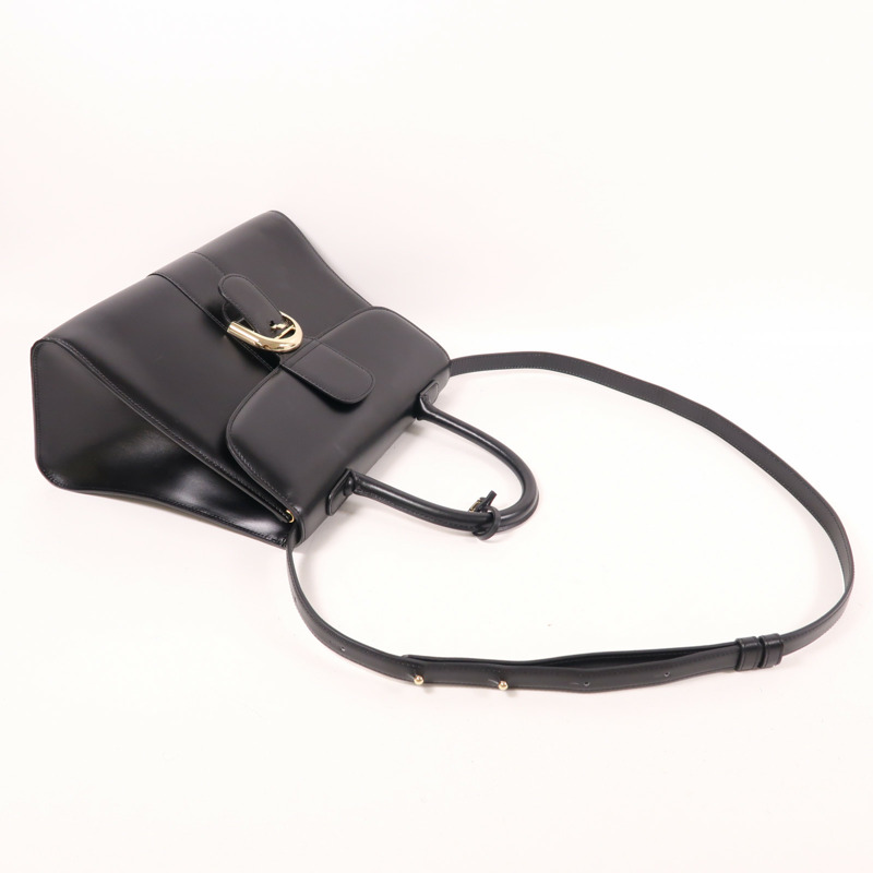 Delvaux 牛皮皮革Brillant MM金扣手挽肩背兩用袋-6