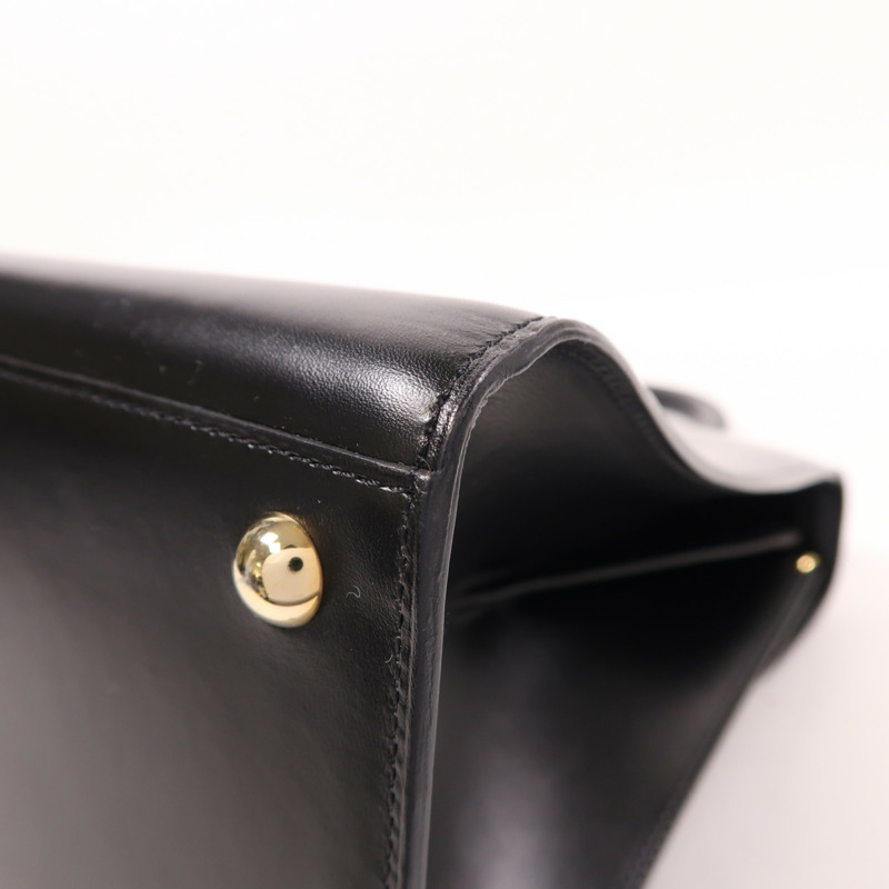 Delvaux 牛皮皮革Brillant MM金扣手挽肩背兩用袋-9