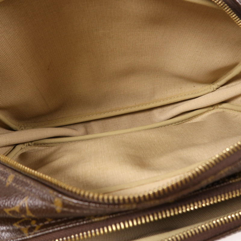 LOUIS VUITTON Monogram Reporter PM金扣肩背袋棕色-4