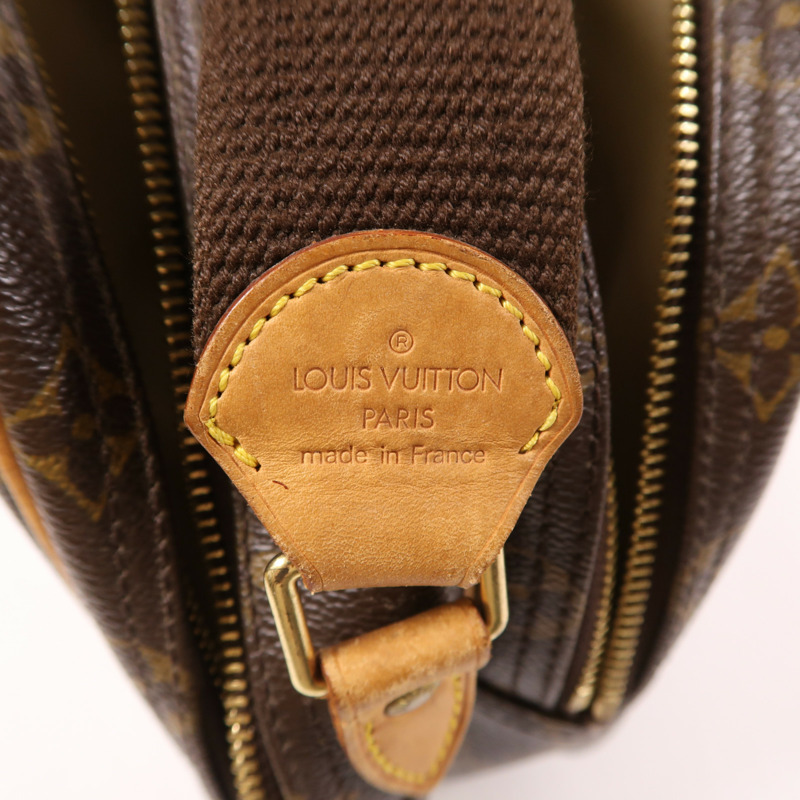 LOUIS VUITTON Monogram Reporter PM金扣肩背袋棕色-6