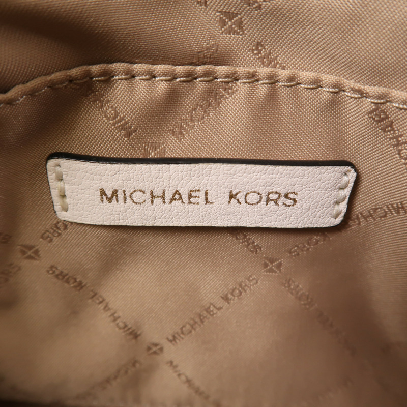 Michael Kors 牛皮皮革Chain Shoulder金扣鏈帶肩背袋-5
