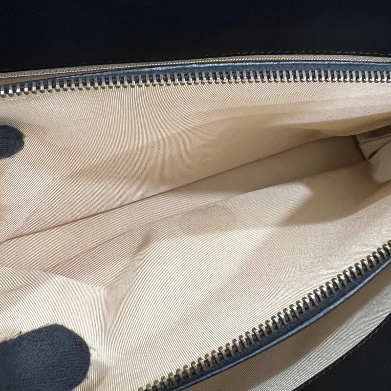 CHANEL 金釦菱格紋手提托特包 黑-7